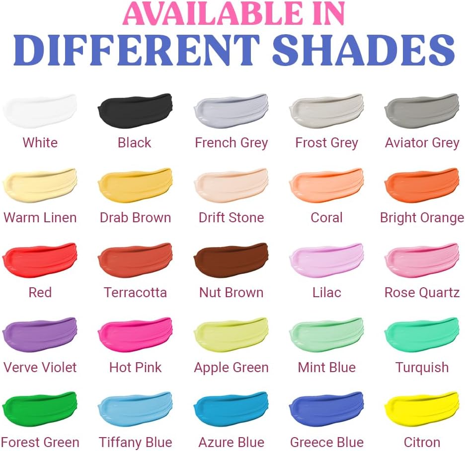 GRANOTONE Chalk Paint for Furniture, Matt-Finish Water-Based Acrylic Paint for Wood, Walls, Metal, Glass, Paper, Fabric Canvas, Maximum Coverage Chalk Paint for Kids & Adults, 500 Ml (VERVE VIOLET)