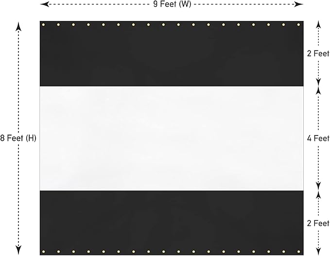 Covers & All Outdoor Clear Panel Curtain, 12 oz Vinyl Outdoor Curtains for Patio, Weather Resistant Waterproof Tarp with Brass Grommets for Pergola, Porch, Gazebos, Balcony (8'H x 9'W Feet, Black)