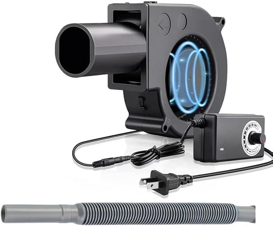 Martians BBQ Blower Fan - 97mm x 33mm - 12V with 110V – 240V AC Plug Variable Speed Controller for Outdoor Grilling, Camping Cooking Charcoal Starter – Efficient Fire Bellowing Tool