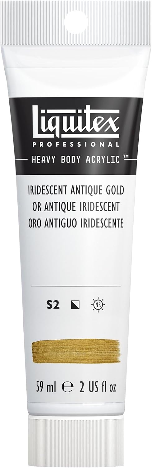 Liquitex Professional Heavy Body Acrylic Paint, 2-oz (59ml) Tube, Iridescent Antique Gold