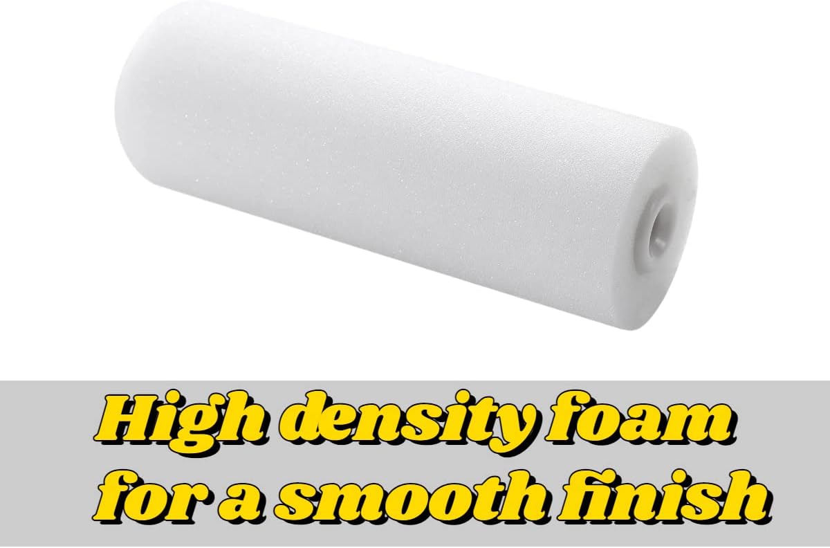 4 inch Paint Roller Covers,Foam Refill for Paint Rollers,Naps for Paint Roller Brush, Small Roller Nap with High Density Sponge Paint Roller Sleeve Replacements(10 Pieces)