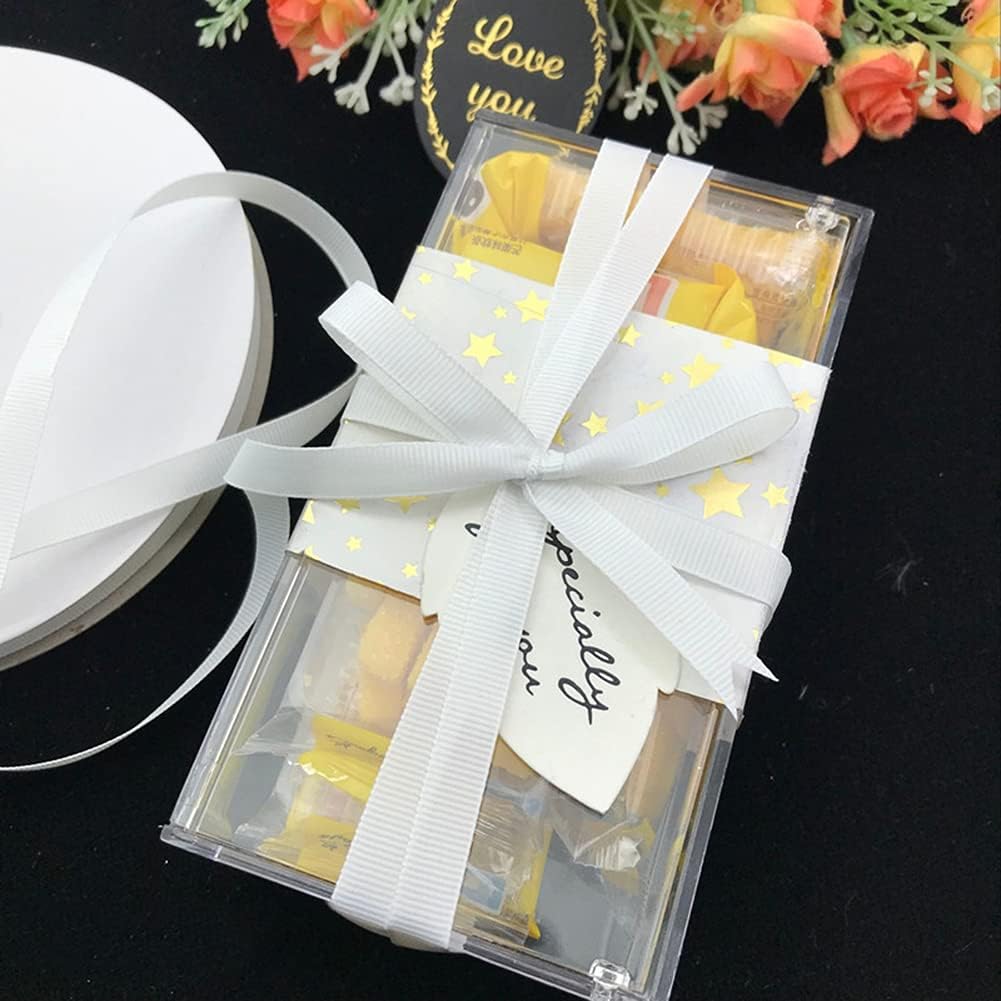 LIUYAXI 5/8" X 50 Yards Solid White Grosgrain Ribbon, Perfect for Crafts, Wedding Decor, DIY Hair Accessories, Sewing, Gift Package Wrapping and More