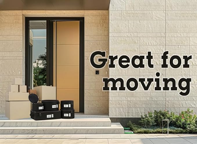 China Storage Hard Shell Containers 5-Piece Set Moving Boxes for Dinnerware, Glasses, Plates, Mugs and Saucers Sturdy Dish Organizer with Dividers for Seasonal Storage - Service for 12 - Black Quilted
