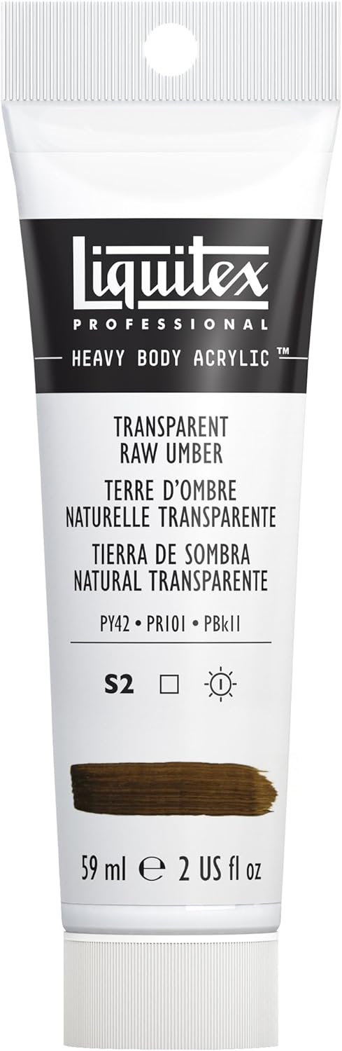 Liquitex Professional Heavy Body Acrylic Paint, 2-oz (59ml) Tube, Transparent Raw Umber