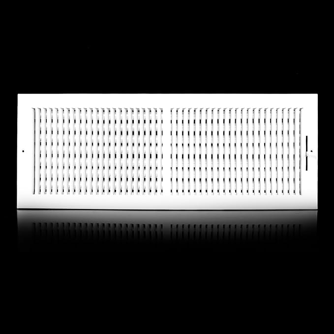 24x8 Vent Register [Duct Opening], Vent Covers for Home Ceiling, Two-Way Ventilation Register, Adjustable Solid Steel Wall Register Vent Cover (24"W x8"H [Duct Opening])