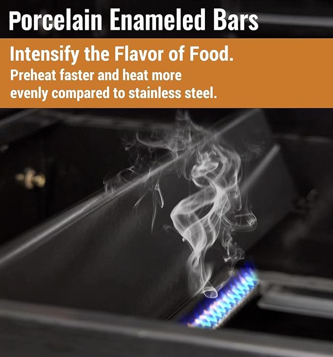 7636 Flavorizer Bars for Weber Spirit 2 Grill Parts, Replacement Parts for Weber GS4 Spirit II & I E310 E320 S310 S320 Grills with Front Mounted Control, Porcelain-enameled, 15.3-Inch, 5-Pack