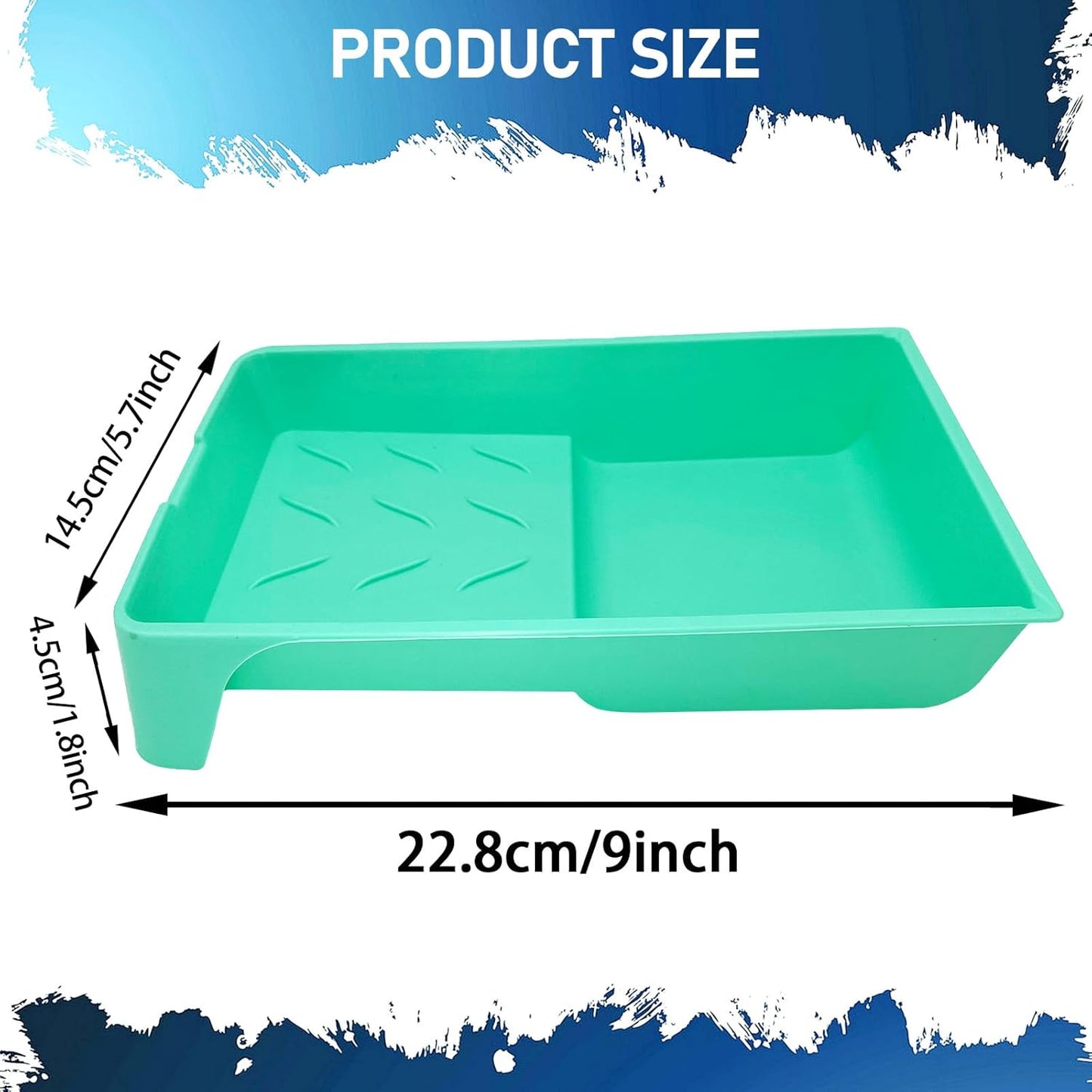 4 Inch Paint Tray, 28 Pack Plastic Paint Roller Tray, Heavy Duty Disposable Paint Pan, Sturdy Home Painting Supplies & Tools for Paint Rollers & Roller Brushes