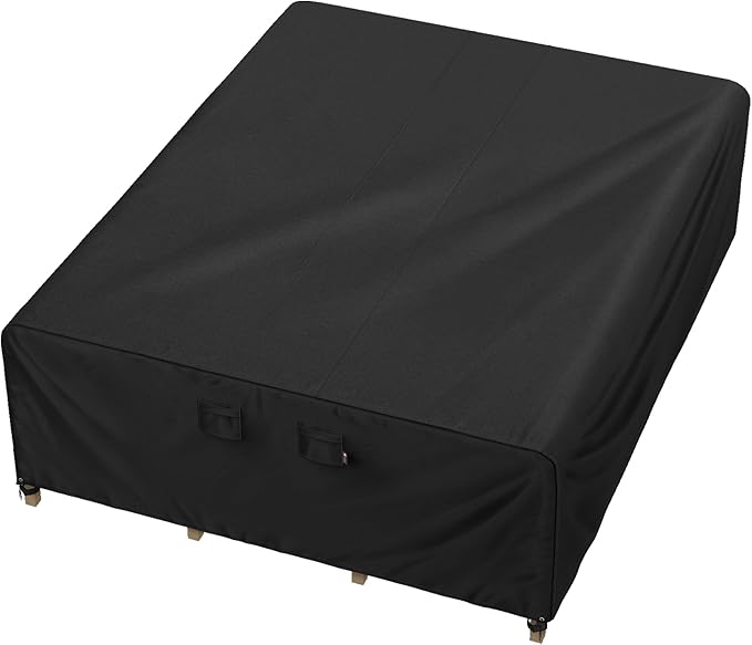 iBirdie Outdoor Patio Furniture Set Covers 120 x 76 inch fit 6 x 10 ft, 72, 74, 76 inch Wide, 120, 118, 116 inch Long Outside Dining Table and Chairs, Waterproof Weatherproof Cover, Heavy Duty 600D