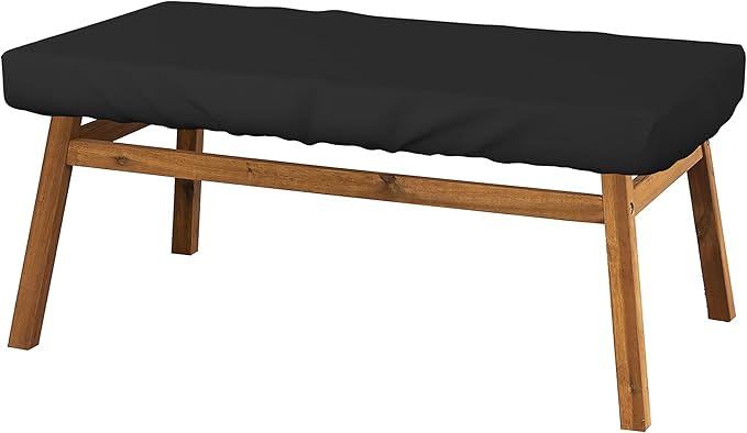 Covers & All Rectangle Table Top Cover, 12 Oz Waterproof UV & Weather Resistant Patio Table Cover, Outdoor Table Cover for Patio Furniture (90" L x 40" W x 5" H, Black)