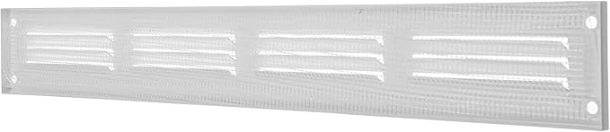 Repa Market Air Vent Cover 16x2 Inch (Outer Dimensions) White Galvanized Steel Louvered Grill Cover with Mesh Screen/Wall or Ceiling Vent/HVAC Register for Indoor and Outdoor Ventilation
