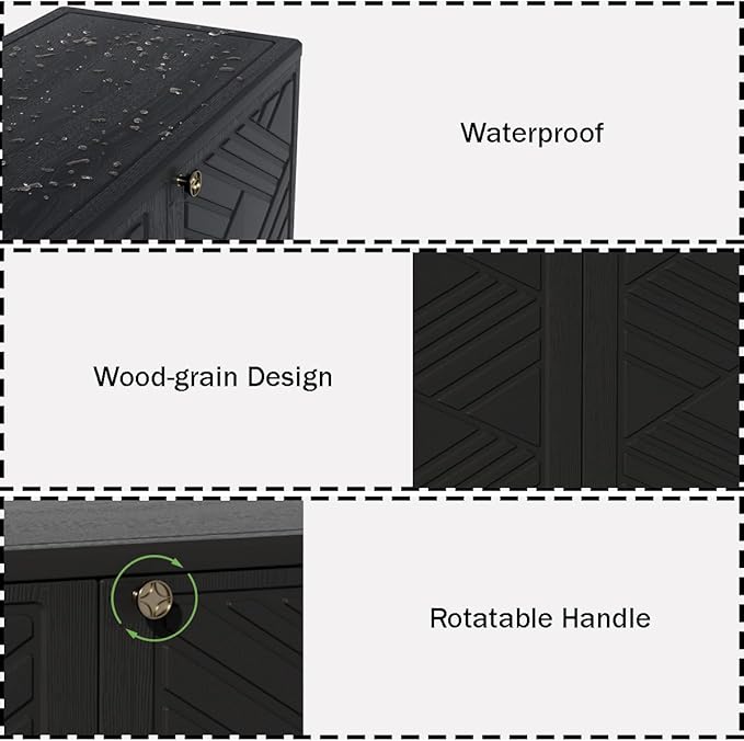 Storage Box Outdoor Caninet,Resin Indoor Storage Box Waterproof Outdoor Storage Cabinets for Patio/Garden/Backyard