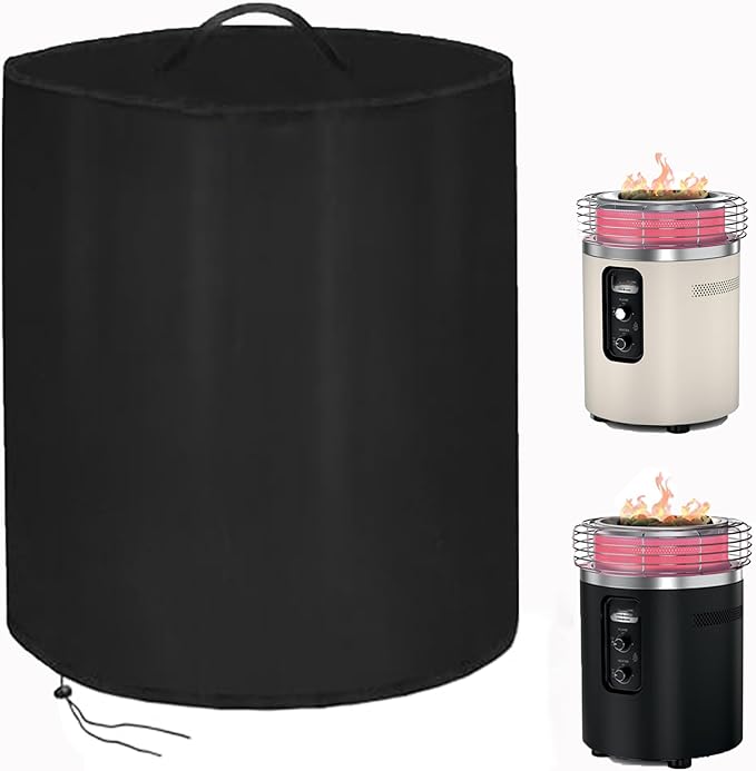 POMER Firepit Cover For NinJa Fireside360 Outdoor Heater,Water-Resistant Dust/Leaf Protection, Dual Handles, Dual Drawstring Hem — Fits for Fireside360 Fire Pit