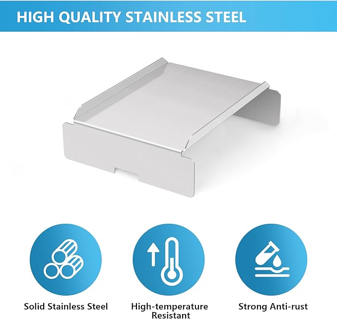 Stainless Steel Grill Heat Baffle Diffuser Replacement for Pit Boss 700 820 850 1000 1150 1250 1300 1600 Series Pellet Smoker Grill Accessories etc.,Modified Flame Tamer for Pit Boss Heat Deflector