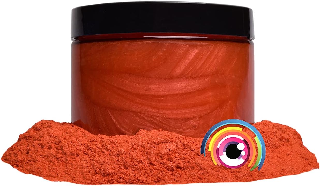 Eye Candy Pigments Premium Orange Mica Powder - Tiger (50gr) - for Epoxy, Resin, Soap, Paint, Woodworking, Acrylic Pouring, Bath Bombs, Fishing Lures - DIY Arts and Crafts Additive