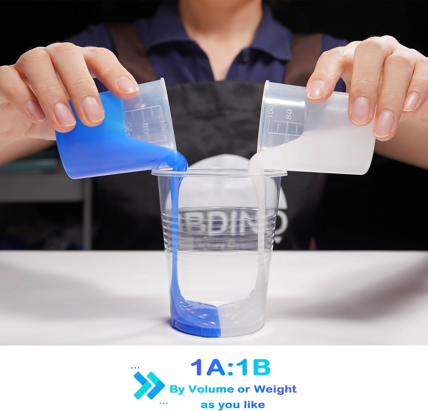 BBDINO Silicone Mold Making Kit, Liquid Silicone for Molds Making 30A Clear, High Strength Silicon Rubber 38.8 Oz, 1:1 by Volume Ideal for Mold Casting of Resin/Jewelry/Candle/Concrete/Plaster