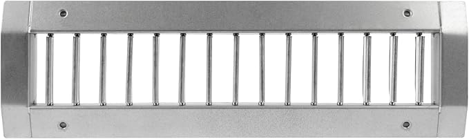 Repa Market 13" x 3" Inch Air Exhaust Grille for Round Ducts - Adjustable Louvre Blade Air Register - Galvanized Air Supply Vent Cover - Side Fit Round Surface Canal Ducting from 6.30" to 15.74"