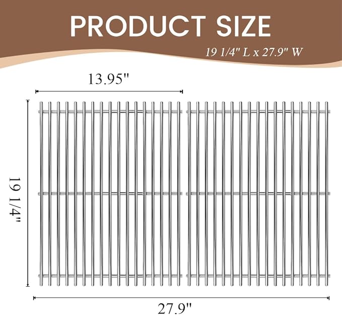 SH2Z (2-Pack) Stainless Steel Grill Cooking Grate for Pit Boss 820 Series Parts, Pit Boss Pro Series 850, Pit Boss Pro II 850 Grills, Pit Boss Navigator 850 Wood Pellet Grills