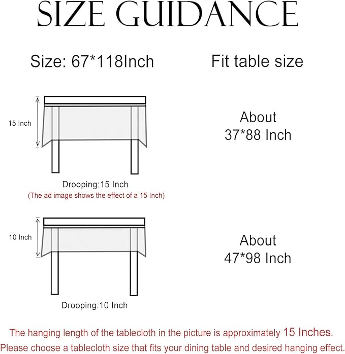 French Vintage Rectangular Tablecloth,Linen Extra Long Tablecloth with Gold and Red Floral Pattern,Decorative Table Cover for Kitchen,Dining,Thanksgiving,Living Room,67" × 118"-Tijuana