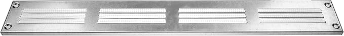 Repa Market Galvanized Air Vent Cover 16" x 2" Inch (Outer Dimensions) - Steel Return Air Grilles - for Ceiling and Sidewall - HVAC - with Protection Screen (15.74" x 1.97" Inch)