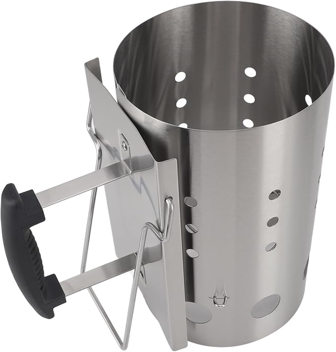 Efficient Charcoal Starter, Stainless Steel Portable Chimney Starter for Barbecue, Camping, Picnic with Lightweight Design