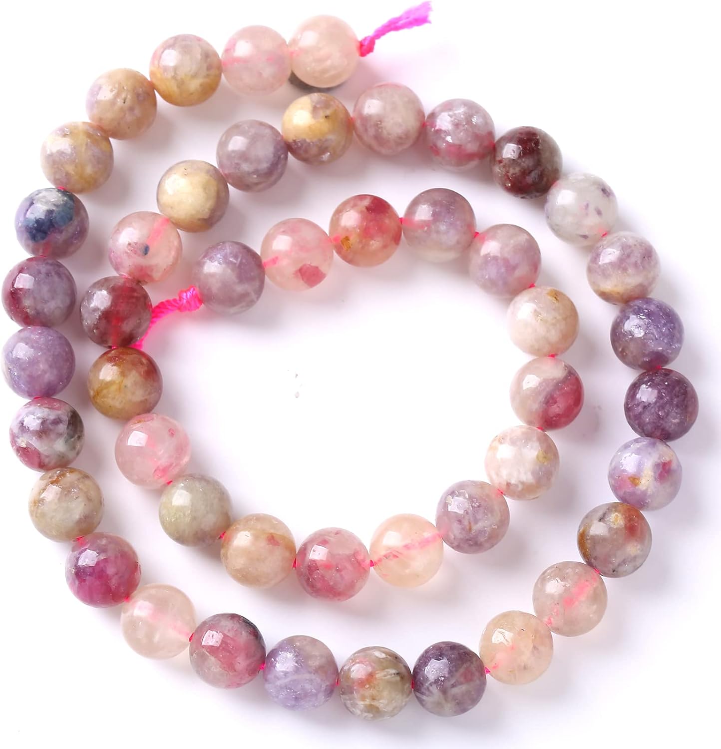 60pcs 6mm 5A Natural Pink Tourmaline Stone Beads Round Loose Spacer Healing Energy Beads for Jewelry Making DIY Bracelets Necklaces 15" (6mm, Pink Tourmaline)