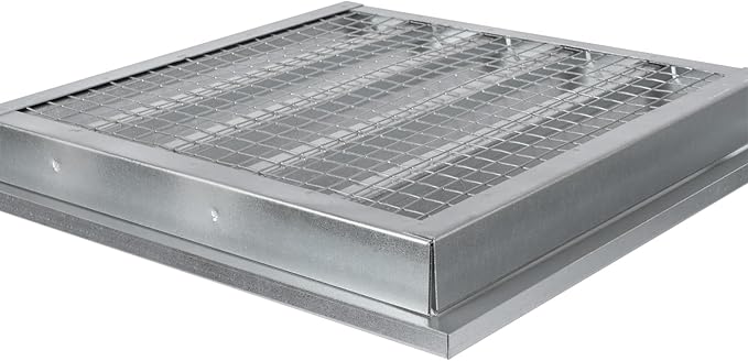 Vent Systems 12" x 12" Inch Galvanized Steel Industrial Gable Vent - Heavy-Duty Louvered Air Intake Exhaust Vent Cover – Outdoor Wall Vent HVAC Grille - Air Return Grille for House Wall Crawl Space