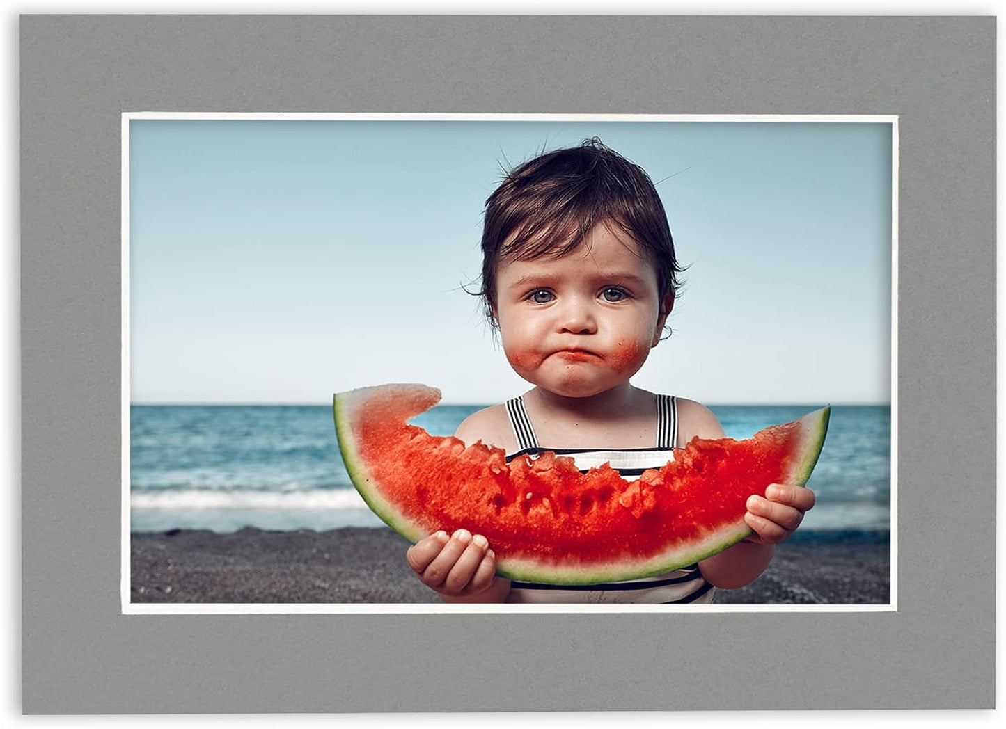 11x14 Mat for 8.5x11 Photo - Precut Mid Grey Picture Matboard for Frames Measuring 11 x 14 Inches - Bevel Cut Matte to Display Art Measuring 8.5 x 11 Inches - Acid Free Pack of 100 MATS