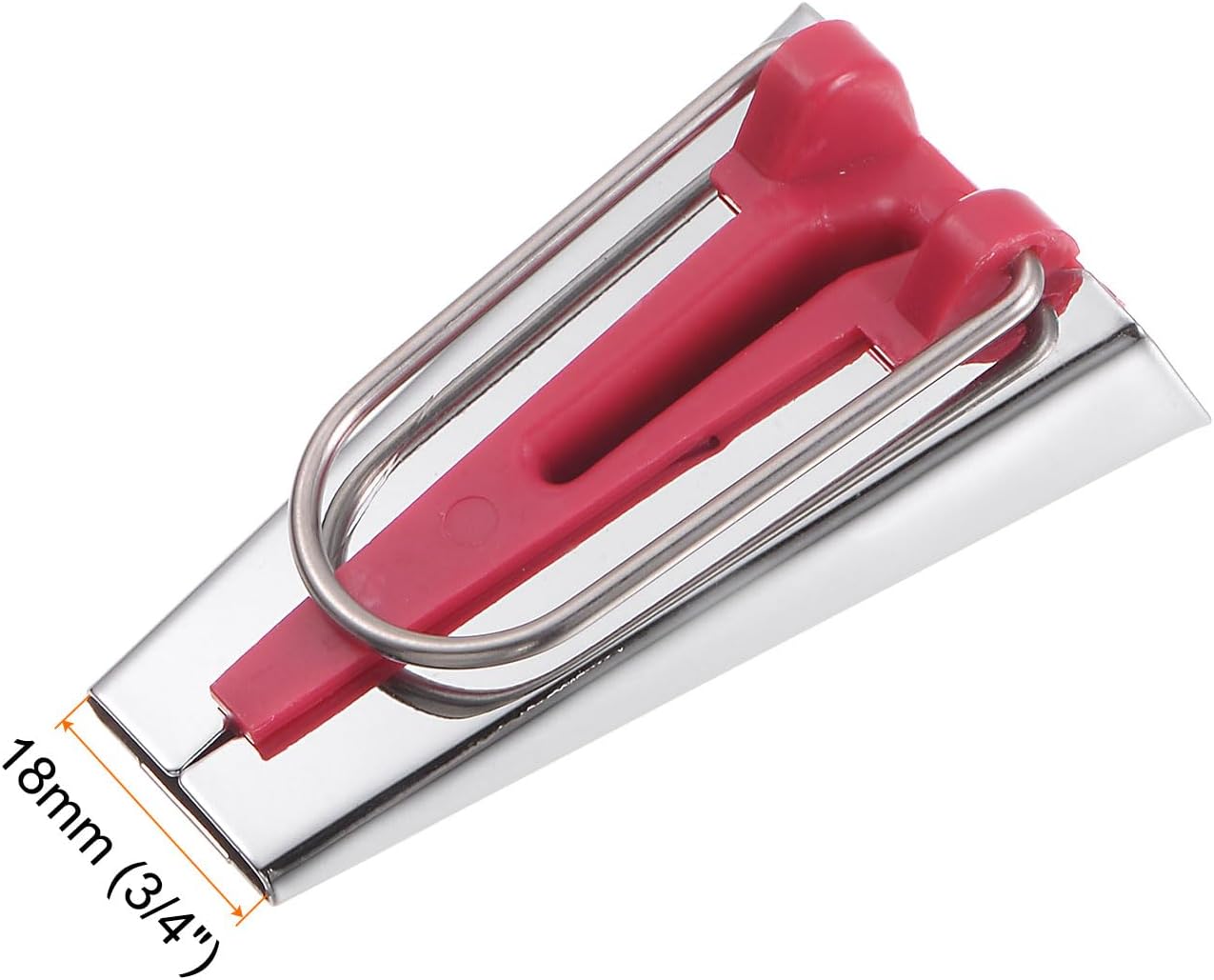 HARFINGTON Bias Tape Maker Kit 18mm Single and Double Fold Fabric Bias Binding Maker Sew Tool for Fabric Quilting Sewing Crafting DIY, Red