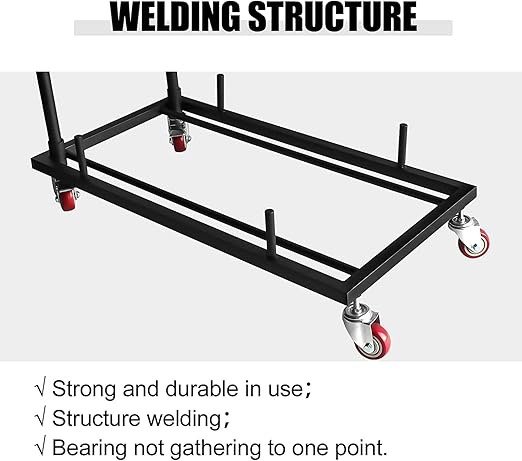 Drywall Cart, Drywall Sheet Carts, Heavy Duty Plasterboard Trolley W/Four 5" Wheels, Service Dollies for Handling Sheetrock Sheet Panel,39.4x20.3x40.9