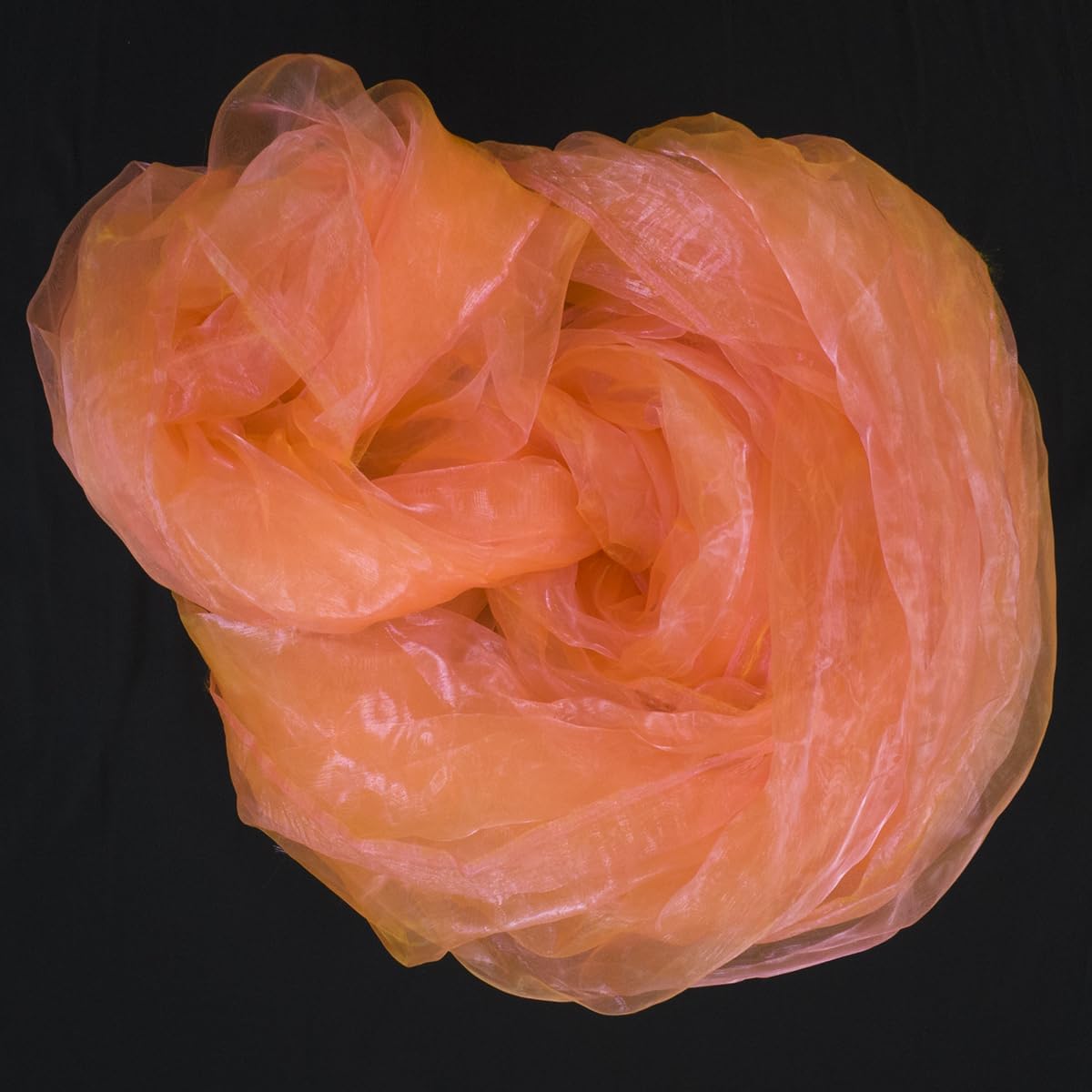 Two-Tone Iridescent Holographic Organza Fabric - 11 Yards by The Yard | Lightweight Sheer Tulle | for Wedding Dresses, Party Decor, DIY Crafts, Shiny Backdrops(Fluorescent Pink-Yellow)