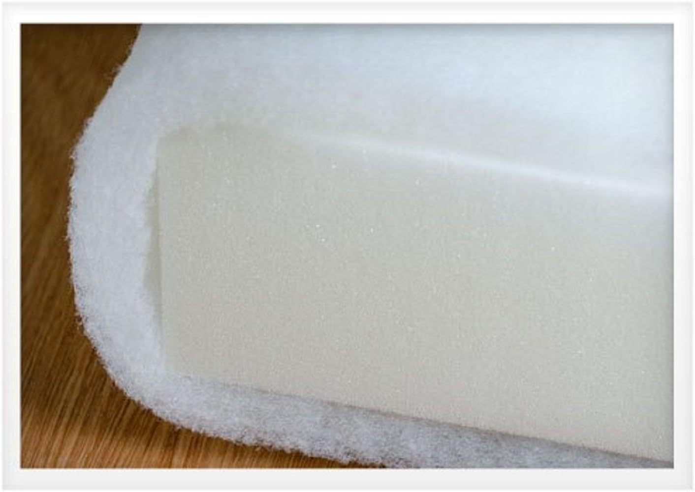 FoamRush 3" x 24" x 24" Seat Cushion Foam with Batting/Dacron (Cushion Seat Replacement) Made in USA