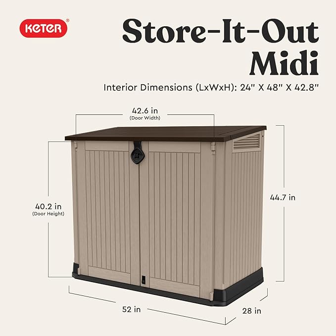 Keter Store-It-Out MIDI Outdoor Resin Horizontal Storage Shed