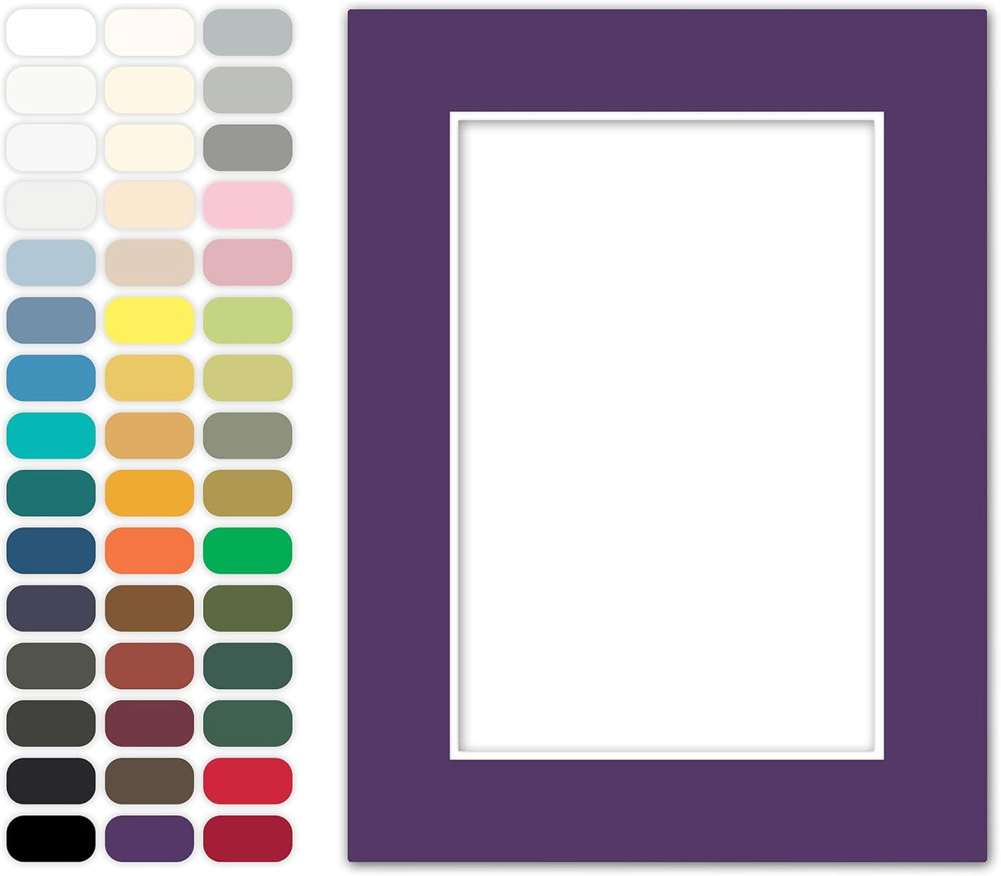 Poster Master Violet Matboard – 4-Ply Acid-Free Picture Mat Board with 45° Beveled Cut, Made in USA, Custom Cut to Any Size, 1/16" Thickness for Framing & Displays
