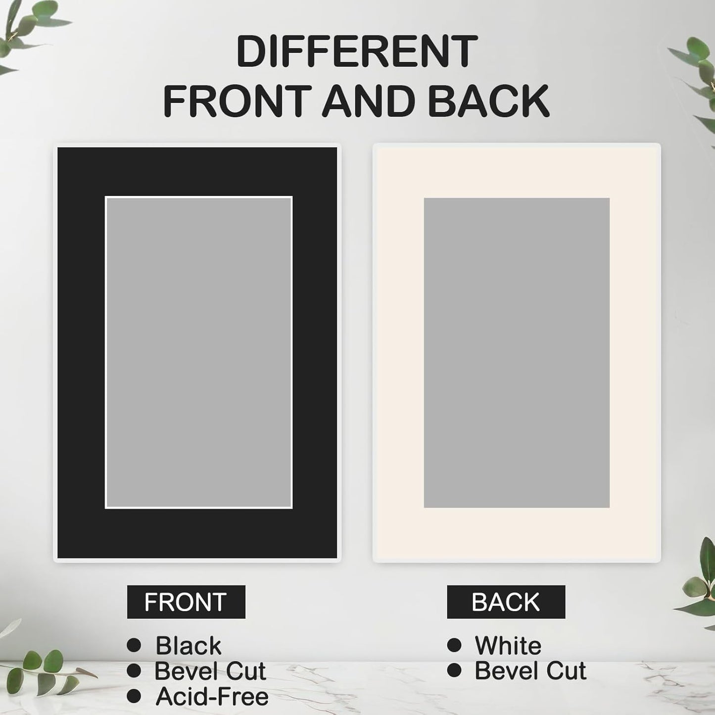 Prudiut 15 Pack 4x6 Black Picture Mats, Frame Mattes for 3x5 Pictures Display Photo Frame Mat Core Bevel Cut Mat Board Show Kit for Photos, Prints, Artworks