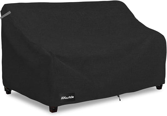 2-Seater Patio Loveseat Cover,58W x 32.5D x 31H Inches Outdoor Couch Cover,100% Waterproof Heavy Duty Patio Sofa Covers,Patio Furniture Covers,Black