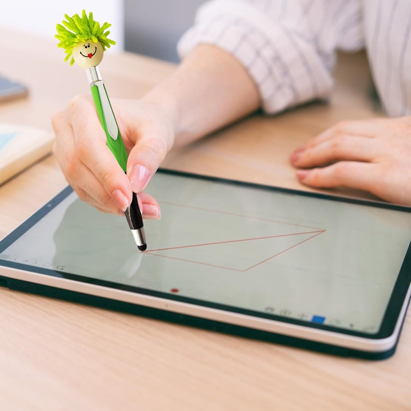 Pens,ballpoint pen,8pcs Mop Head Ballpoint Pens, Funny Mophea Topper Pen with Plush Hair Writing Click Pen Portable Cute Cartoon Multi-function Signing Pens Decor Gift for Office Home Kids and Adultes