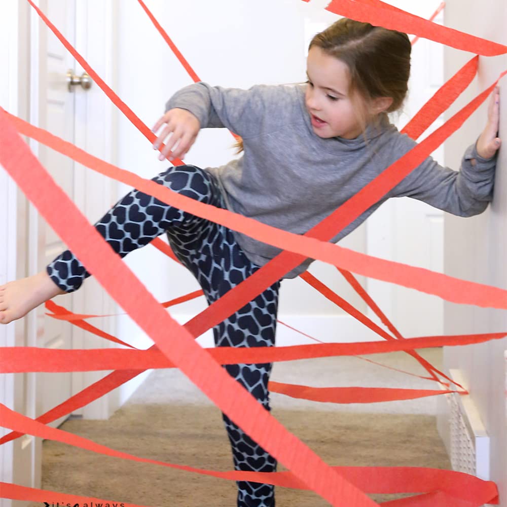 Red Painters Tape,1 inch x 60 Yards - Clean Release Masking Tape for Painting,Labeling,DIY Crafting,Decoration and School Projects