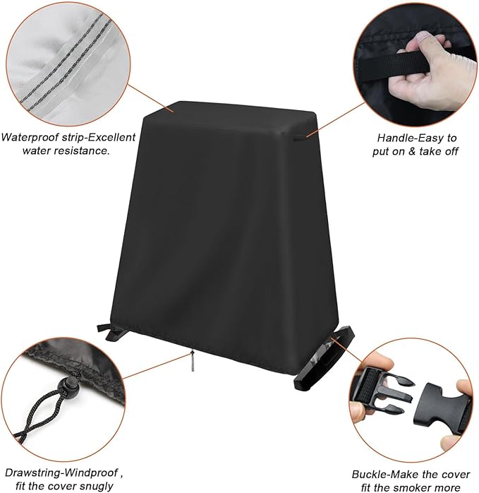 Grill Cover Compatible for Cuisinart CGG-180 Cuisinart Petite Gourmet Portable Gas Grill with VersaStand, Waterproof Outdoor Grill Stand Covers -30 x 20x 29inch