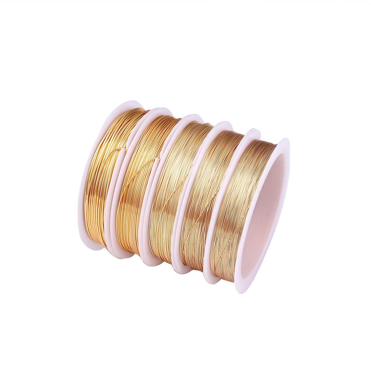 KC Gold Copper Wire 0.5mm Bead Cord for Bracelet Necklace Charm Beading Jewelry Making 22yard