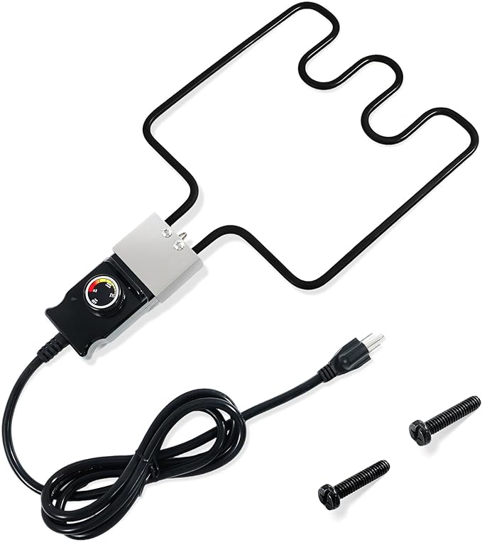 Heating Element Compatible with Masterbuilt Electric Smoker and Grill,Adjustable Thermostat Cord Controller Replacement,Masterbuilt Smoker Parts for Smokers & Turkey Fryers,1500Watt
