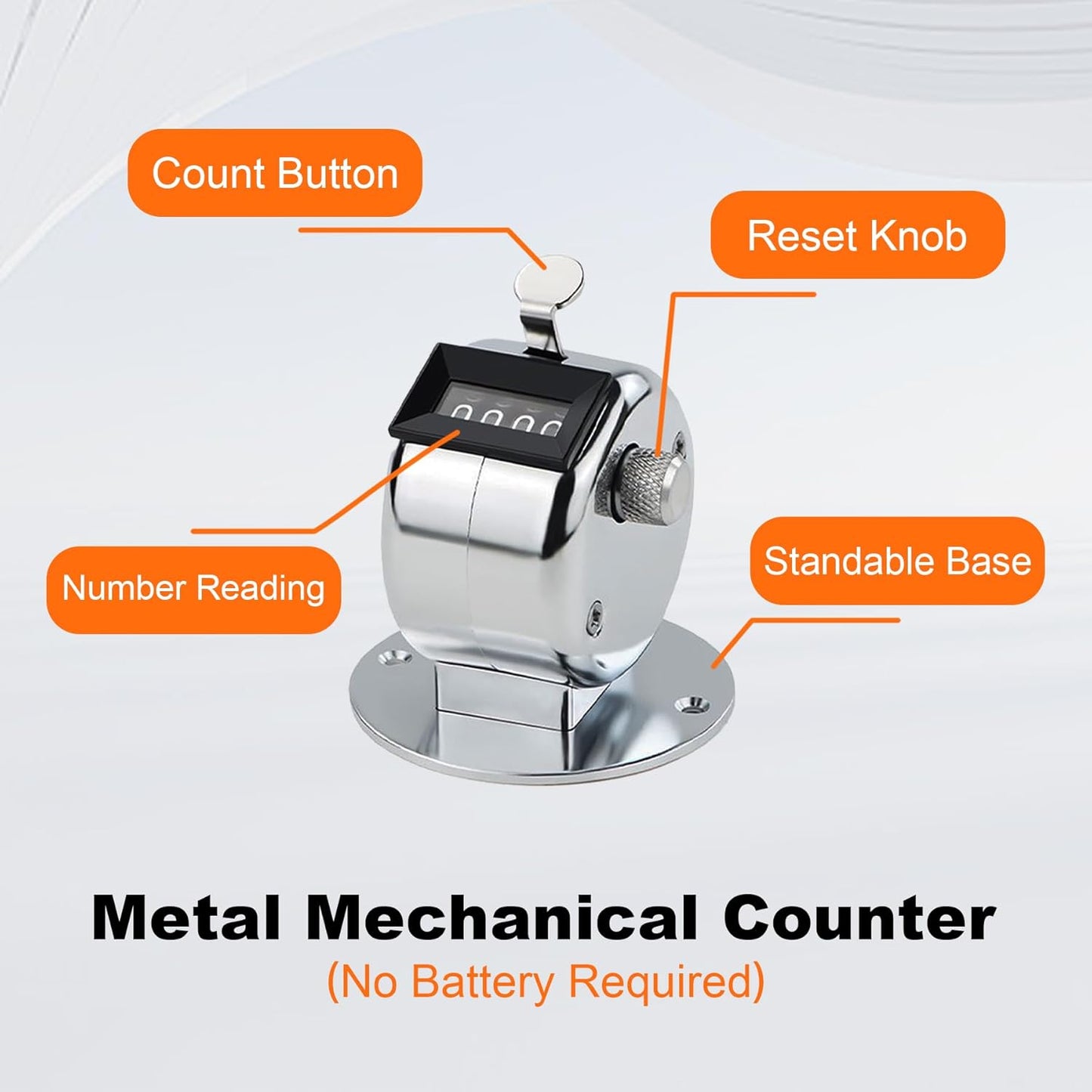 YOJOB Stitch Counters for Knitting and Crocheting, Metal Knitting Row Counter, Hand Tally Clicker Counter (1 Pack)