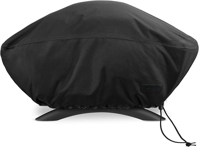 NettyPro Grill Cover for Small Q Series Grills, Waterproof Heavy Duty UV Resistant Portable Grill Cover for Q 2400 Series and Baby Q Gas Grill, Black
