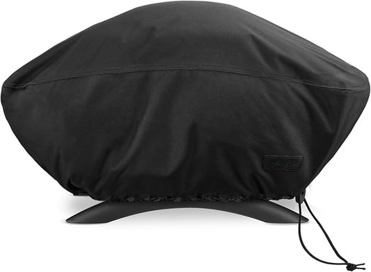 NettyPro Grill Cover for Small Q Series Grills, Waterproof Heavy Duty UV Resistant Portable Grill Cover for Q 2400 Series and Baby Q Gas Grill, Black