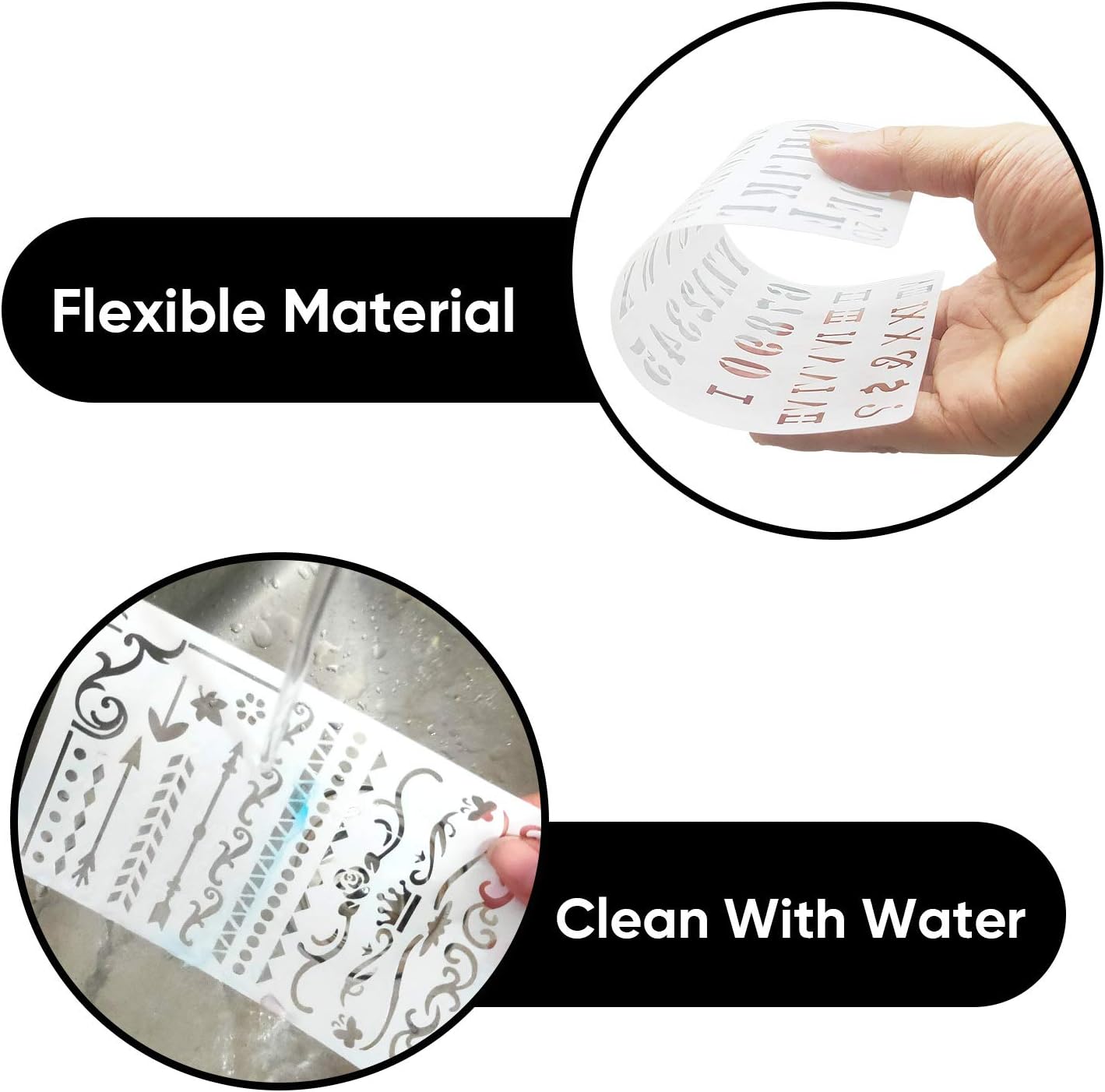 30 PCS Journal Stencils, Planner Stencils for Junk Journal Notebook Diary Scrapbook DIY Drawing Template Journal Stencil 4x7 Inch