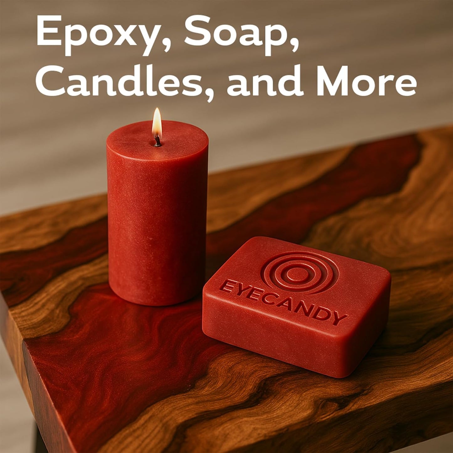 Eye Candy Pigments Premium True Red Mica Powder - Yamagata Red (50gr) - for Epoxy, Resin, Soap, Paint, Woodworking, Acrylic Pouring, Bath Bombs, Fishing Lures - DIY Arts and Crafts Additive