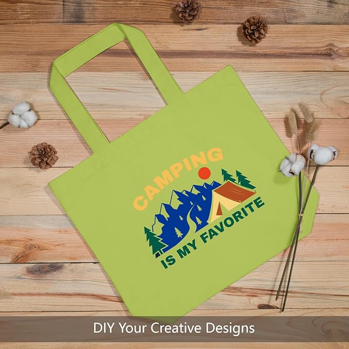 TOPDesign 1-Pack Super Strong Large 12oz Cotton Canvas Tote Bag, Reusable Grocery Shopping Cloth Bag, Fashionable Two-Tone Tote for Crafts, DIY Your Creative Designs