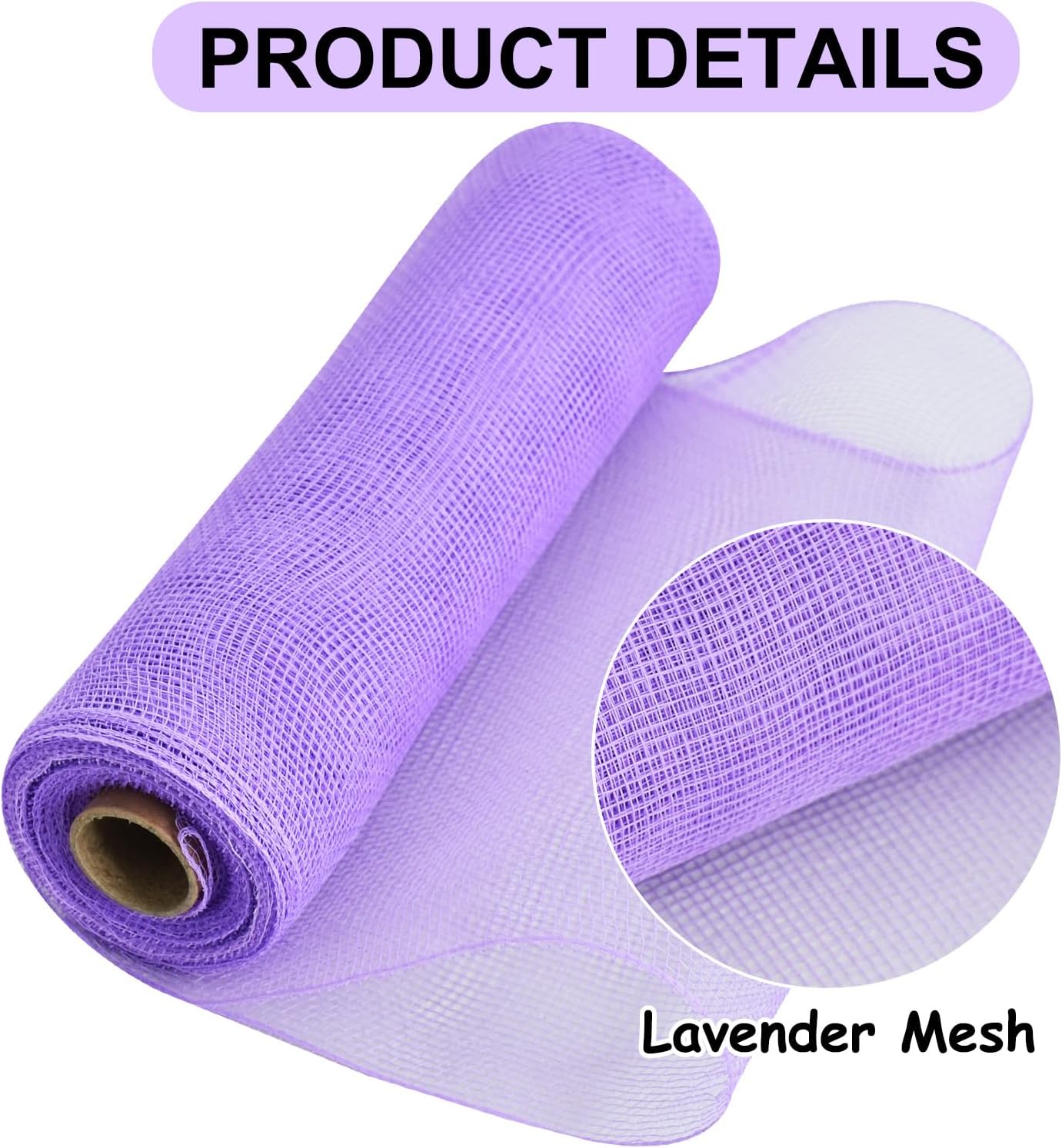 TONIFUL 2 Rolls 10 Inch Lavender Purple Decorative Mesh Ribbbon Rolls, Fabric Mesh for Mesh Wreath Supplies, Front Door Wreath Crafts Tree Decor Christmas NewYears Halloween Decoration (10 yds/roll)