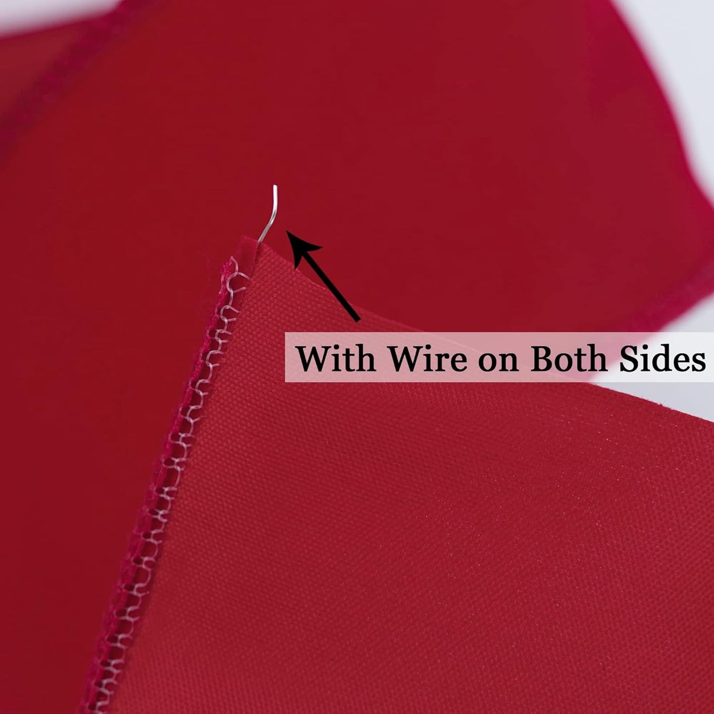 MEEDEE Red Velvet Ribbon - 2.5 Inch Wide, Wired, 25 Yards Spool - Velvet Christmas Ribbon for Tree, Wreaths, Bows