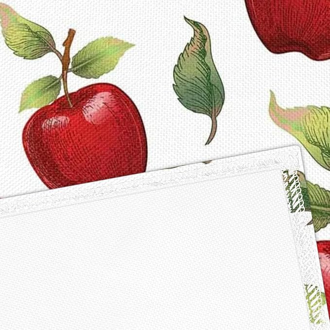 Apples Leaves Table Runners 36 Inches Long Table Runner Washable Kitchen Dining Tabletop Decor for Indoor Outdoor Party Wedding Dining Room Coffee Table Decoration 13x36 Inch