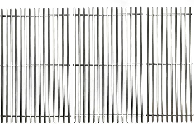 67552 Stainless Steel 3-Piece Cooking Grate Replacement Parts for Weber Summit 600 Series E/S 640, 650, 660, 670 Gas Grills 19-1/4“